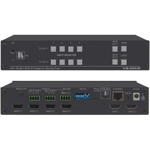 Kramer VS-42H2 4x2 4K HDR HDMI 2.0 HDCP 2.2 Matrix Switcher