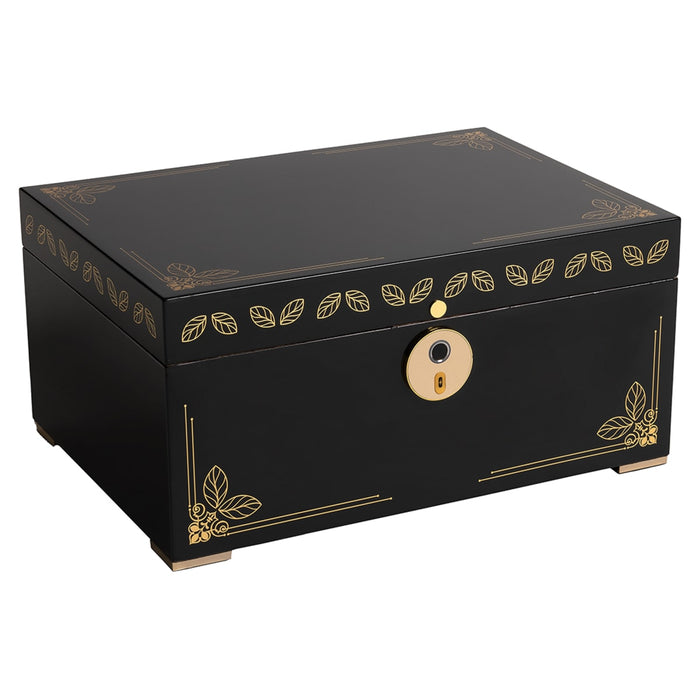 Humidor Supreme Oro Humidor – Biometric Lock, 125-240 Cigar Capacity