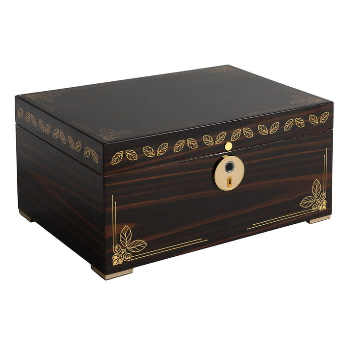 Humidor Supreme Oro Humidor – Biometric Lock, 125-240 Cigar Capacity