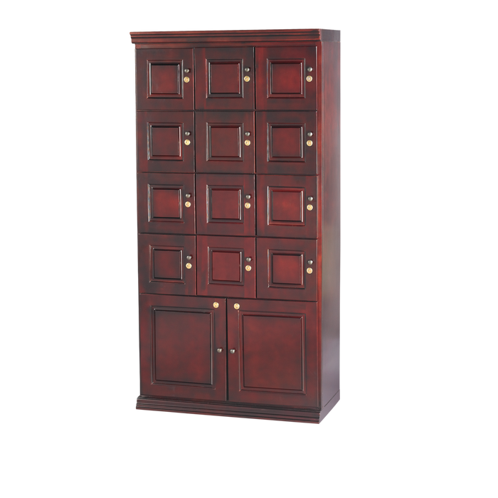 Humidor Supreme Mahogany Cigar Locker – 5,000-Cigar Capacity with 12 Sectional Dividers