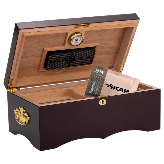 Humidor Supreme Cordoba – Mahogany Desktop Humidor with SureSeal Technology (50-90 Cigars)