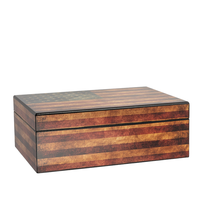 Humidor Supreme Old Glory Humidor – Timeless Cigar Storage for Connoisseurs