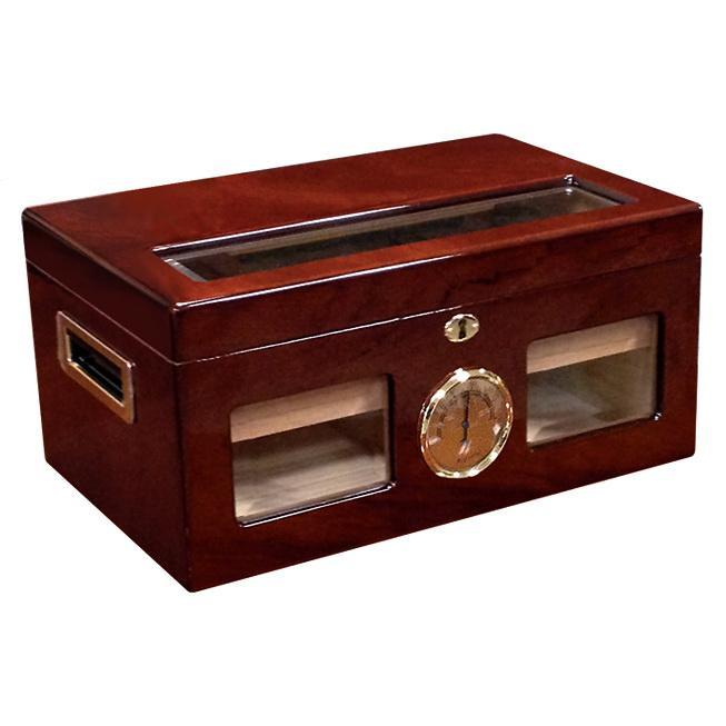 The Valencia High Gloss Cherry Humidor by Prestige Import Group - 120 Cigar ct