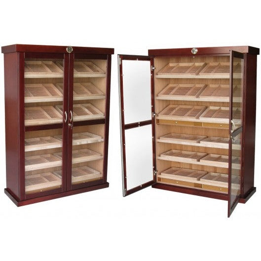 The Bermuda Large Display Cabinet Humidor by Prestige Import Group - 4000 Cigar ct