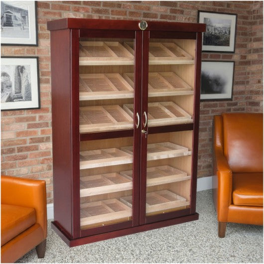 The Bermuda Large Display Cabinet Humidor by Prestige Import Group - 4000 Cigar ct