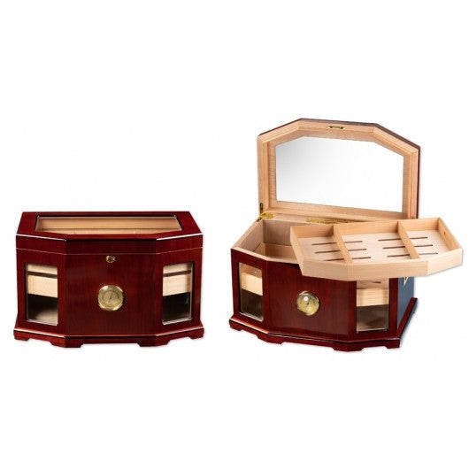 The Chancellor High Gloss Lacquer Humidor by Prestige Import Group - 300 Cigar ct