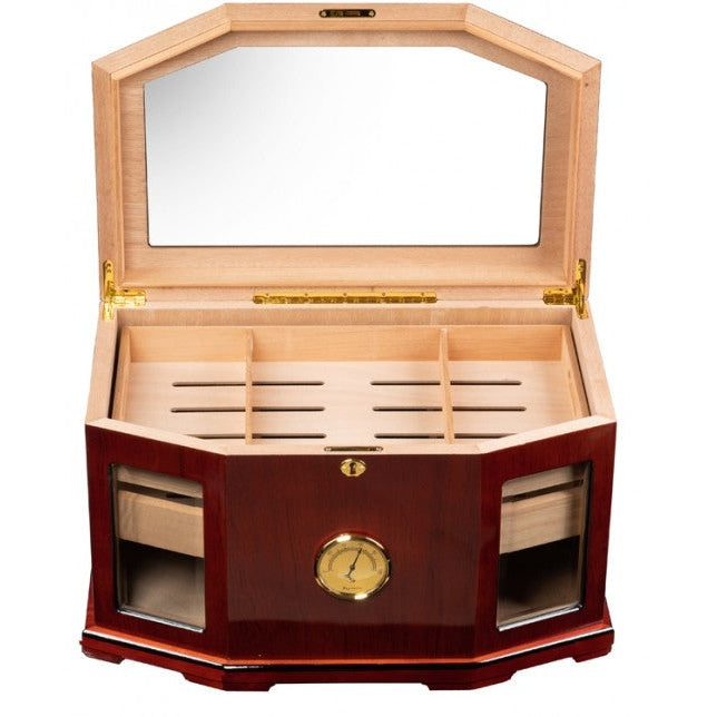 The Chancellor High Gloss Lacquer Humidor by Prestige Import Group - 300 Cigar ct