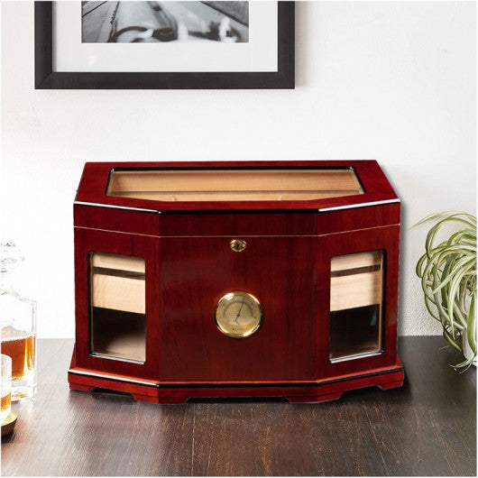 The Chancellor High Gloss Lacquer Humidor by Prestige Import Group - 300 Cigar ct