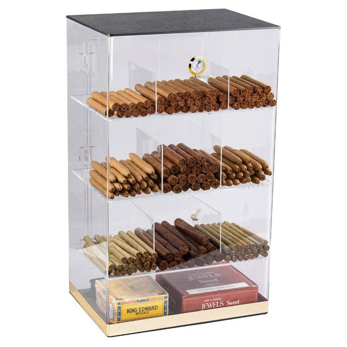 The Roosevelt Acrylic Display Humidor 9 Bins by Prestige Import Group - 250 Cigar ct