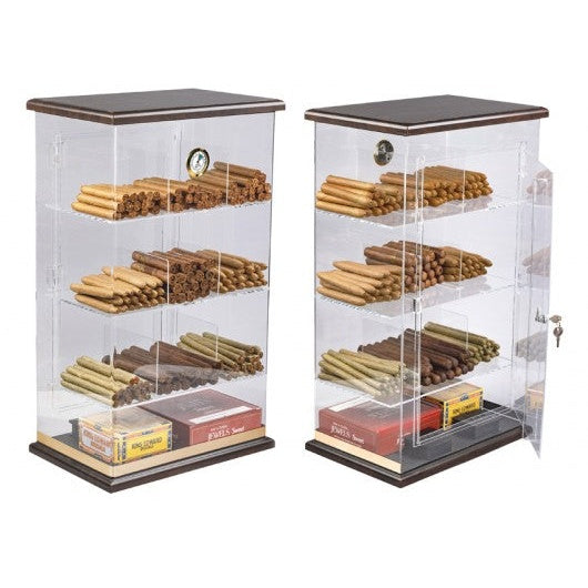 The Roosevelt Wood Acrylic Display Humidor by Prestige Import Group