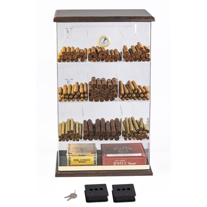 The Roosevelt Wood Acrylic Display Humidor by Prestige Import Group