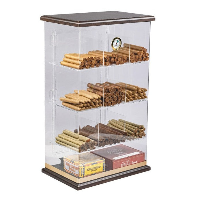 The Roosevelt Wood Acrylic Display Humidor by Prestige Import Group